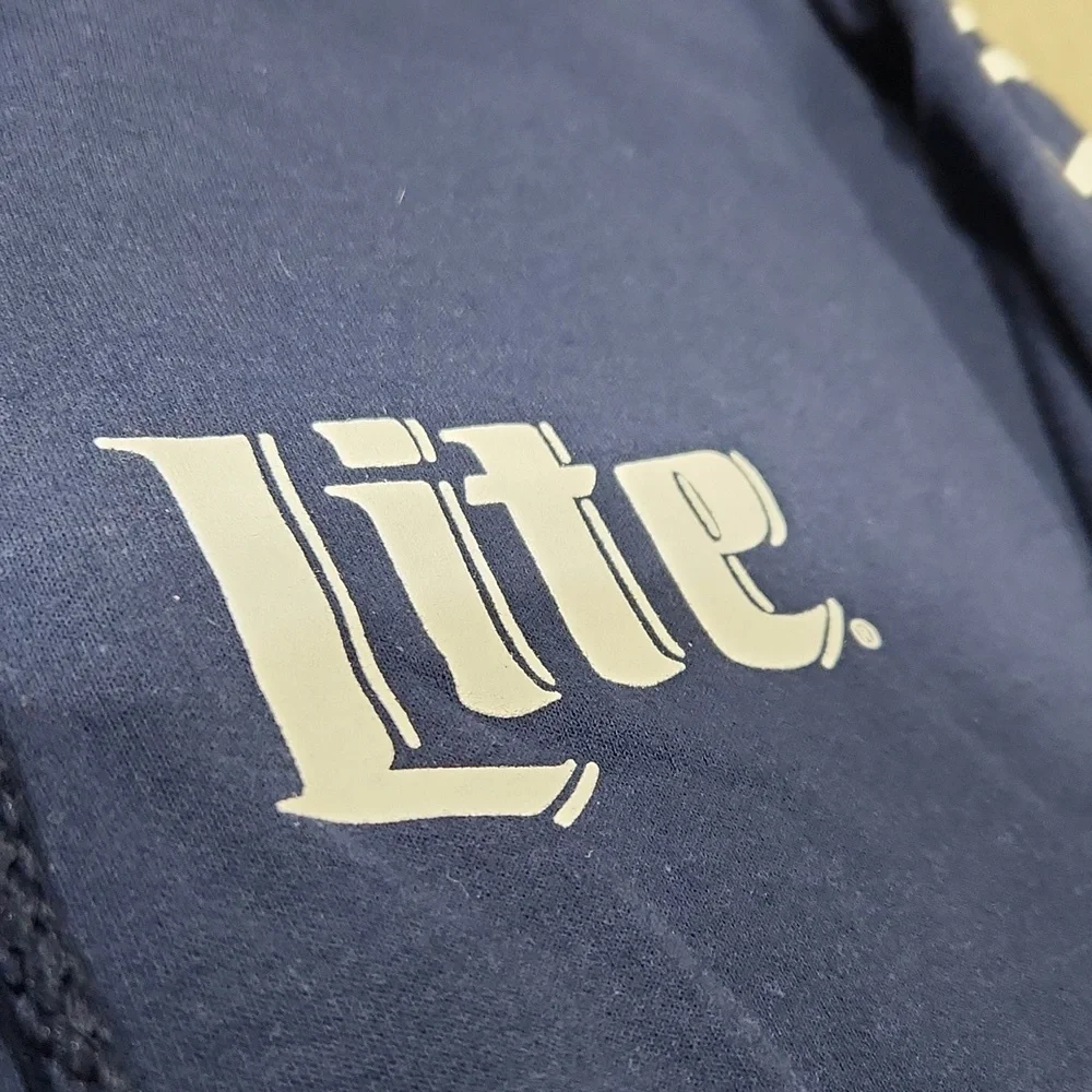 Miller Lite Zip-Up Hooded Hanes Comfort Blend Sweatshirt - Size Medium - Picture 2 of 7